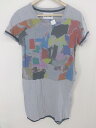 ◇ NOMA t.d. ノーマティーディー 半袖 膝丈 Tシャツ カットソー ワンピース サイズF グレー系 レディース 【中古】