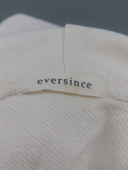 ◇ eversince. エバーシンス ロゴ スウェット 長袖 膝下丈 パーカー ワンピース サイズF アイボリー レディース 【中古】 3