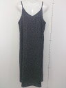 ◇ Te chichi テチチ ドット 水玉 ノースリーブ ロング キャミソールワンピース サイズF ネイビー ホワイト レディース 【中古】(4)