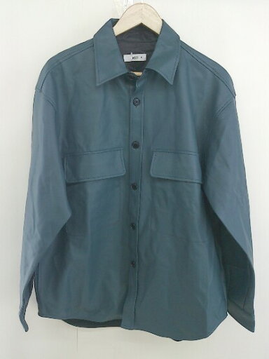 ◇ WEGO ウィゴー 21AW ビックシルエット フェイクレザー 長袖 ジャケット サイズM ダークブルー系 メンズ 【中古】 ◇ WEGO ウィゴー 21AW ビックシルエット フェイクレザー 長袖 ジャケット サイズM ダークブルー系 メンズ 【中古】