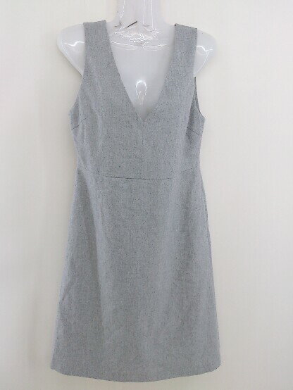 ◇ NATURAL BEAUTY BASIC ノースリーブ 膝丈 ジャンパー スカート サイズS グレー レディース 【中古】