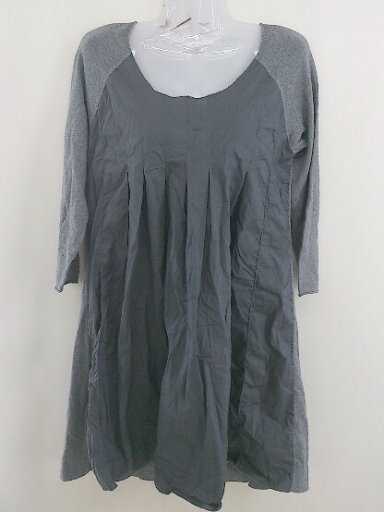 ◇ UNITED ARROWS HOME?STYLE For LIVING ニット 切替 長袖 膝丈 ワンピース グレー レディース 【中古】 ◇ UNITED ARROWS HOME?STYLE For LIVING ニット 切替 長袖 膝丈 ワンピース グレー レディース 【中古】