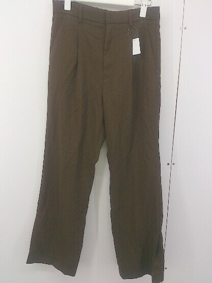 ◇ LOWRYS FARM ローリーズファーム タック 裾スリット パンツ サイズL ブラウン レディース 【中古】