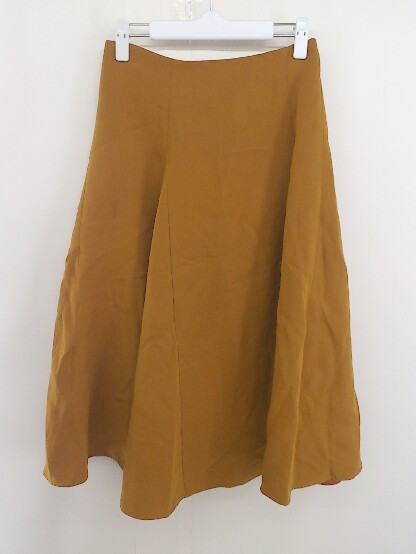 ◇ Demi-Luxe BEAMS デミルクス ビームス ミモレ フレア スカート サイズ36 マスタード レディース 【中古】