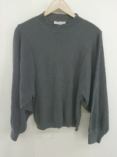 ◇ pattern torso antiqua アンティカ コットン ニット 長袖 リブ セーター サイズF グレー レディース 【中古】 ◇ pattern torso antiqua アンティカ コットン ニット 長袖 リブ セーター サイズF グレー レディース 【中古】