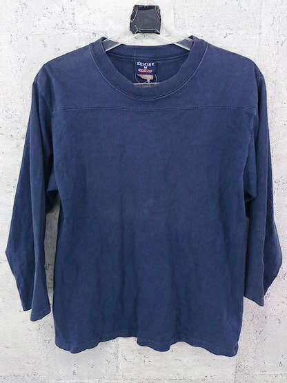 ◇ EDIFICE エディフィス × Goodwear グッドウェア USA製 七分袖 Tシャツ カットソー サイズM ネイビー メンズ P 