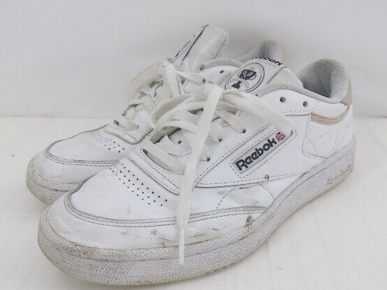  Reebok FY0480 Club C 85 NuV[ Xj[J[ V[Y TCY25.5cm zCg x[W fB[X P yÁz