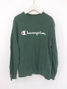 ◇ Champion チャンピオン ロゴ プリント 長袖 トレーナー サイズL グリーン メンズ P 【中古】