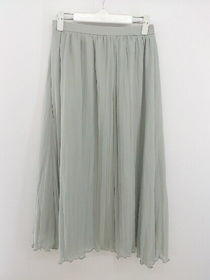 ◇ EMMEL REFINES エメルリファインズ シフォン ロング ギャザー スカート サイズM ライトグリーン系 レディース P 【中古】