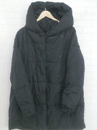 ■ AMERICAN HOLIC アメリカン ホリック 2WAY 長袖 中綿 コート サイズM ブラック レディース 【中古】