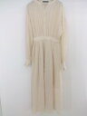◇ w closet ダブルクローゼット 長袖 ロング ワンピース サイズF ベージュ レディース P 【中古】(4)