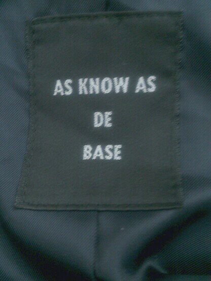 ◇ ◎ AS KNOW AS de base アズノゥアズ ドゥ バズ 長袖 ロング コート ネイビー レディース P 【中古】