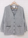 ◇ WORLD WIDE LOVE! ワールドワイドラブ 切替 長袖 カーディガン サイズ1 グレー レディース 【中古】