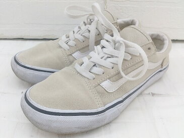 ◇ VANS ヴァンズ OLD SKOOL オールドスクール?V36CF スニーカー シューズ サイズ22.5cm ベージュ系 レディース P 【中古】