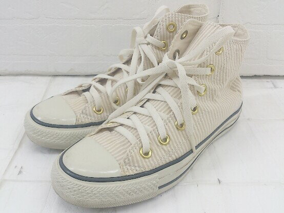 ◇ CONVERSE 1C1241 SEERSUCKER HI ABCマート限定 スニーカー シューズ サイズ23cm アイボリー系 ベージュ レディース P 【中古】