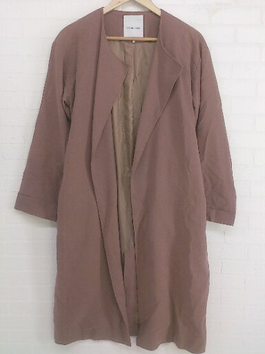 ◇ ◎ ●未使用● Melan Cleuge メランクルージュ 長袖 ガウンコート サイズM ブラウン系 レディース P 【中古】 ◇ ◎ ●未使用● Melan Cleuge メランクルージュ 長袖 ガウンコート サイズM ブラウン系 レディース P 【中古】