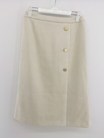 ◇ any SiS エニィスィス 膝下丈 台形 スカート サイズ2 ベージュ レディース P 【中古】