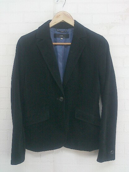 ◇ INED イネド シングル1B 長袖 テーラード ジャケット サイズ11 ブラック レディース P 【中古】