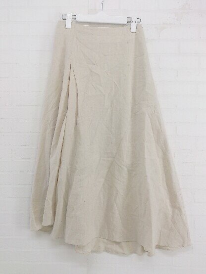 ◇ Age ロング フレア スカート サイズ9号 ベージュ レディース 【中古】