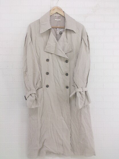 ◇ ◎ apres jour アプレジュール 長袖 トレンチ コート サイズF ライトベージュ レディース P 【中古】