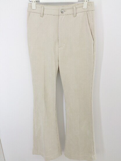 ◇ JEANASIS ジーナシス 裾スリット フレア パンツ サイズS ライトベージュ レディース P 【中古】