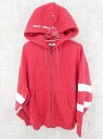 ◇ TOMMY JEANS 長袖 ジップアップ パーカー S レッド メンズ 【中古】