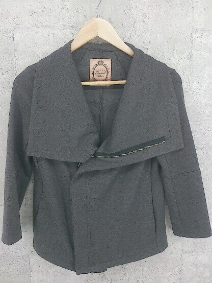 ◇ nano universe GROUNDFLOOR ナノユニバース ジップアップ 長袖 ジャケット S グレー レディース 【中古】