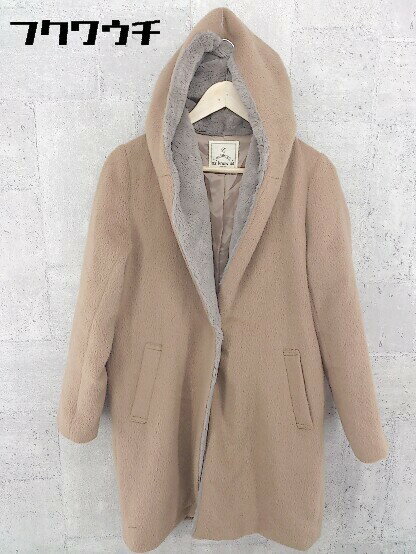 ■ AS KNOW AS アズノゥアズ フード付き コート ブラウン レディース 【中古】