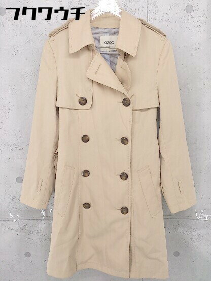 ■ ◎ OZOC オゾック 長袖 トレンチコート サイズ36 ベージュ レディース 【中古】