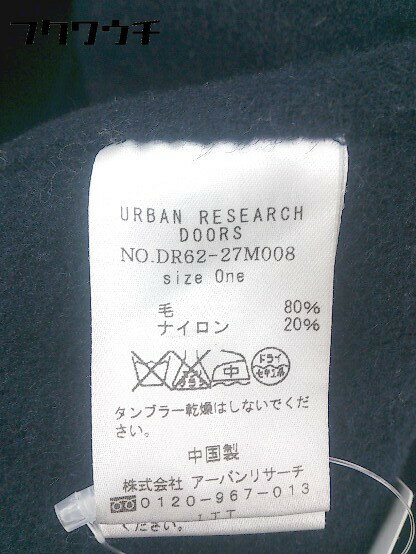 ■ ◎ URBAN RESEARCH DOORS アーバンリサーチ ドアーズ 長袖 ノーカラー コート サイズone ネイビー レディース 【中古】