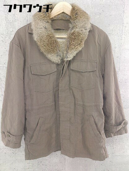 ■ ◎ niko and... ニコアンド ライナー付 ラビットファー 長袖 ジャケット ブラウン レディース 【中古】