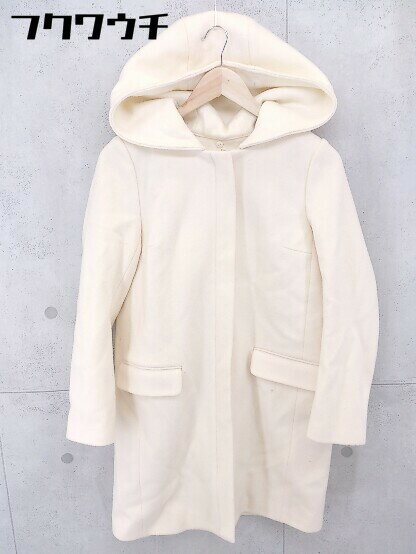 ■ ◎ natural couture ナチュラルクチュール 長袖 ステンカラーコート サイズM ホワイト レディース 【中古】