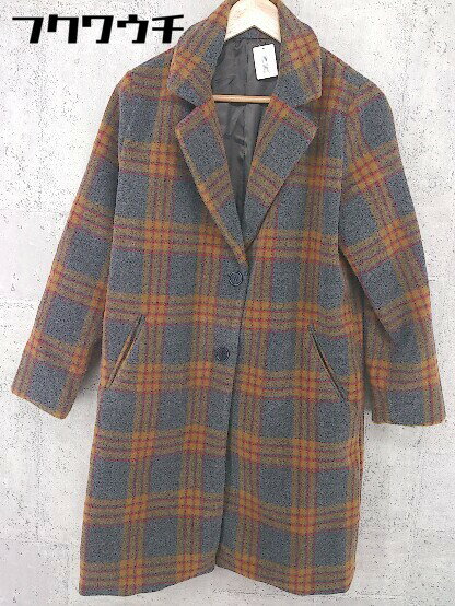 ■ Chez toi シェトワ チェック 長袖 コート マルチ レディース 【中古】