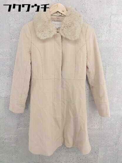 ■ ◎ PROPORTION BODY DRESSING プロポーションボディドレッシング ファー 長袖 コート サイズ2 ベージュ レディース 【中古】
