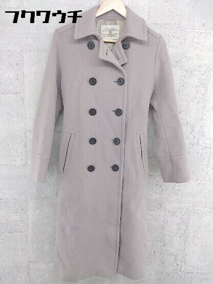 ■ ◎ nano universe ナノユニバース ウエストベルト付 コート サイズ38 グレー系 レディース 【中古】