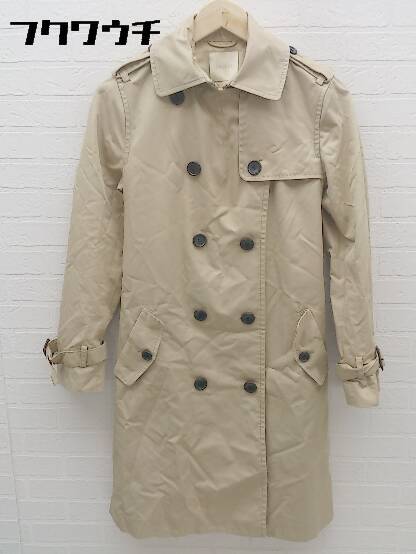 ■ ◎ crolla クローラ ベルト付 長袖 トレンチ コート サイズ38 ベージュ レディース 【中古】