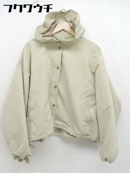 ■ ◎ kutir クティール ライナー付 長袖 ジップアップ ジャケット サイズM ベージュ レディース 【中古】