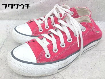 ◇ CONVERSE ALL STAR コンバース 品番記載なし ローカット スニーカー シューズ サイズ24.5cm レッド ホワイト レディース 【中古】