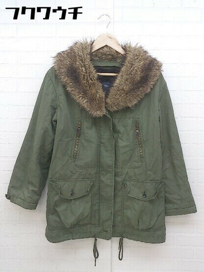 ■ ◎ GAP ギャップ ライナー付き 長袖 モッズ コート サイズM カーキ レディース 【中古】