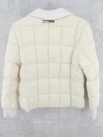 ■ TOMMY JEANS トミー ジーンズ ジップアップ 長袖 中綿 ジャケット M クリーム レディース 【中古】
