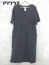 ◇ antiqua アンティカ 半袖 ロング ワンピース ブラック レディース 【中古】
