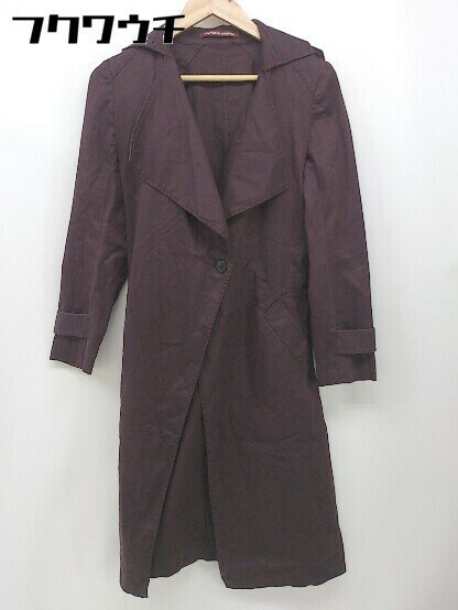 ■ ◎ COMPTOIR DES COTONNIERS コントワー デ コトニエ ベルト付 長袖 トレンチ コート サイズ5 ボルドー レディース 【中古】