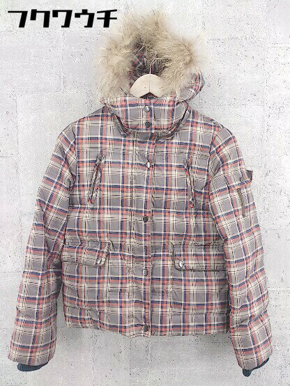 ■ ◎ Arnold Palmer アーノルド パーマー 長袖 ダウン ジャケット サイズ2 マルチ レディース 【中古】