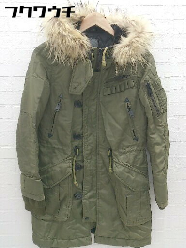 ■ ◎ MOUSSY マウジー ラクーンファー 長袖 中綿 ジャケット サイズ1 カーキ レディース 【中古】 ■ ◎ MOUSSY マウジー ラクーンファー 長袖 中綿 ジャケット サイズ1 カーキ レディース 【中古】