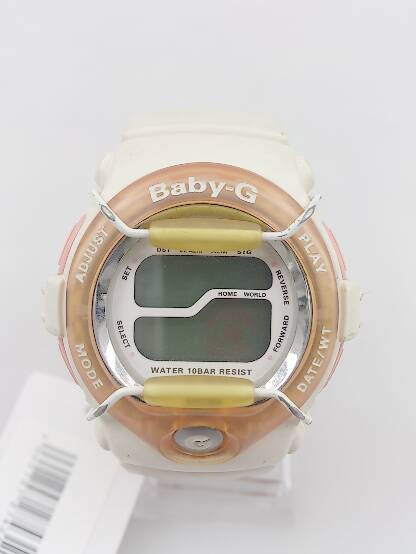 ◇ CASIO カシオ Baby-G ベイビージー クォーツ式 デジタル 腕時計 ウォッチ オフホワイト レディース 【中古】