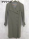 ■ ◎ nolley's ノーリーズ 長袖 ロングコート サイズ40 カーキ レディース 【中古】(4)