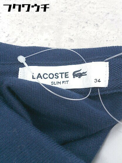 ◇ LACOSTE ラコステ 五分袖 ポロシャツ サイズ34 ネイビー レディース 【中古】