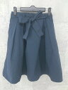 ◇ M-PREMIER COUTURE エムプルミエ クチュール ミニ フレア スカート 36 ネイビー レディース 【中古】