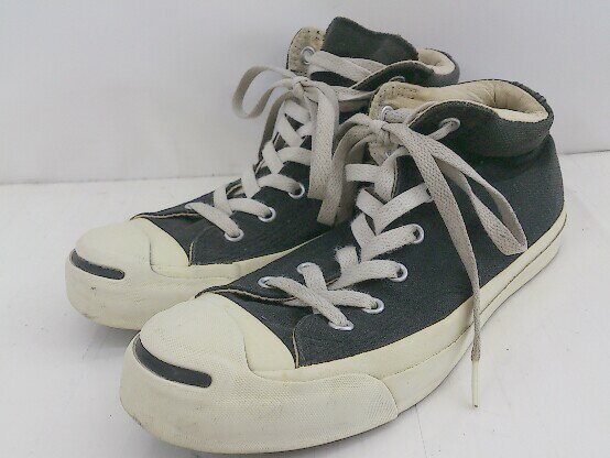 ◇ CONVERSE JACK PURCELL MID 1C832 ハイカットスニーカー シューズ サイズ24.5cm ブラック レディース P 【中古】