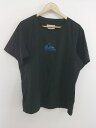 ◇ Quiksilver クイックシルバー プリント 五分袖 Tシャツ カットソー サイズL ブラック メンズ P 【中古】